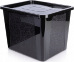 Kaanega hoiukarp, esemete hoidmiseks Vilde, 30 l, must v., 40 x 33 x 30 cm