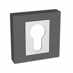 Ukse lukuaugu kate Kuchinox LK5_502A, kroom v./grafiit v., 5.5 cm x 5.5 cm