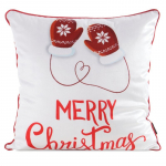 J&otilde;ulu dekoratiivne padjakate PSWA-312, valge/punane, 45 cm x 45 cm