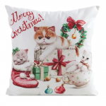 J&otilde;ulu dekoratiivne padjakate PSWA-319, valge/punane, 45 cm x 45 cm