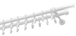 Kardinapuu komplekt Olimp Walec, 400 cm, &Oslash; 19 mm, valge v.