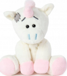 Pehme m&auml;nguasi &uuml;kssarvik Abra, valge v./roosa v., 10 cm