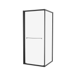 Du&scaron;ikabiin Masterjero SN-0006, nurgaga, aluseta, 90 cm x 90 cm x 200 cm, must v./l&auml;bipaistev