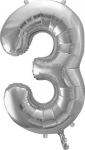 Fooliumist &otilde;hupall number PartyDeco Nr. 3, h&otilde;be v.