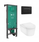 WC-pott, seinapealne Hansgrohe EluPura, kaanega, 360 mm x 540 mm