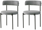 Toolide komplekt Kalune Design Gini 4012 V2 974NMB1895, matt, must v./tumehall v., 50.5 cm x 48.5 cm x 75.5 cm, 2 tk