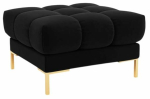 Tumba Cosmopolitan Design Bali Bluvel 19, kuld v./must v., 60 cm x 60 cm x 41 cm