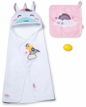 Vannitoa tarvikute komplekt Zapf Creation Baby born Unicorn 837573, valge v./roosa v.