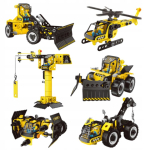 Konstruktor Woopie 6in1 Construction Vehicles, 223 tk, kollane v.