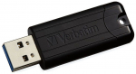 USB m&auml;lupulk Verbatim PinStripe, must v., 16 GB