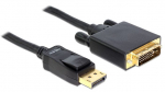Juhe Delock Display port male, DVI-D male, 3 m, must v.