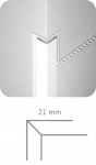 Iluliistunurk Vilo Vilo B1 White, valge v., 2700 mm x 21 mm
