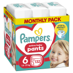 P&uuml;ksm&auml;hkmed Pampers Pants, 6 suurus, 13 - 19 kg, 132 tk