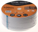Juhe Libox Trishield Coaxial PCC80, Nėra, 100 m, valge v.