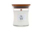 K&uuml;&uuml;nal, l&otilde;hna WoodWick White Teak, 85 g, Valge v.