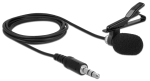 Juhtmega mikrofon Delock Tie Lavalier 66279, must v.