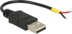Juhe Delock 85250, USB, 10 cm, must v.
