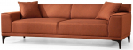 Diivan Hanah Home Petra 3, oranž v., 69 x 212 cm x 86 cm