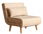 Diivanvoodi Hanah Home Folde Single 1-Seat, kreemjasvalge, 80 x 50 cm x 42 cm