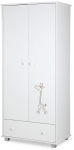 Riidekapp Klups Safari Giraffe, valge v., 83 cm x 51 cm x 185 cm