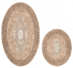 Vannitoamattide komplekt Foutastic Crown 394ANR1740, hele pruun v., 60 cm x 100 cm