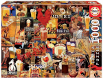 Pusle Educa Vintage Beer Collage 11ED17970, 68 cm x 48 cm, 1000 tk, pruun/mitmev&auml;rviline