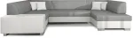 Nurgadiivan Havana Sawana 21, Soft 17, valge v./hall v., parem, 320 x 207 cm x 73 cm