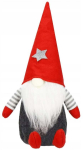 J&otilde;uludekoratsioon, "P&auml;kapikk" Springos Gnome CA0644, 26 cm, valge v./punane v./hall v.