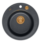 K&ouml;&ouml;givalamu Quadron Morgan 210, graniit, 51 cm x 51 cm x 22 cm, must v./hall v./vask v.