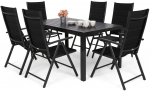 Aiam&ouml;&ouml;bli komplekt Home & Garden Ibiza, must v., 6 istekohta