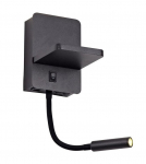 Valgusti seinale CristalRecord Rob II, LED, 3000 &deg;K x 5 W, must v.