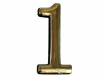 Uksenumber N1011, 5 cm, plastik, messingi v.