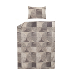 Voodipesukomplekt Domoletti Seti Mariel, pruun/beež, 140 x 200 cm
