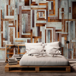 Tapeet Artgeist Labyrinth Of Wooden Planks WSR10M215, 1000 cm x 50 cm
