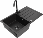 K&ouml;&ouml;givalamu koos kraaniga Mexen Bruno Telma, graniit, 79.5 cm x 49.5 cm x 20 cm, metallic black/silver