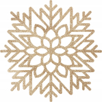 Lauamatt F&eacute;&eacute;ric Lights and Christmas Snowflake, 38 cm x 38 cm, Kuldne v.