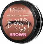 Kulmuseep Eveline Cosmetics Brow & Go! So Fluffly, 25 g, pruun v.