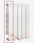 Radiaator Fondital Blitz Super B4 500/100, alumine parempoolne, 55.7 cm x 8 cm (kahjustatud pakend)