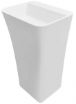 Vannitoa kraanikauss Besco Assos S Line, kivimass, 50 cm x 40 cm x 85 cm, valge