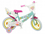 Lisaratastega laste jalgratas, laste Toimsa Peppa Pig TOI1498, valge v./roheline v./roosa v., 10'', 14"