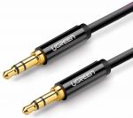Kaabel Ugreen AV112 3.5 mm stereo male Male, 3.5 mm stereo male Male, 1 m, must v.