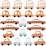 Seinakleebis Cars Boho II, punane/oranž