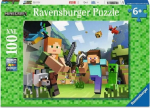 Pusle Ravensburger Minecraft, 36 cm x 49 cm, 100 tk, mitmev&auml;rviline
