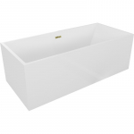 Vann seinaga, teisaldatav Mexen Vigo, 178.5 cm x 80 cm x 60 cm, ristk&uuml;lik, kuldne/valge