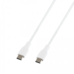 Laadimisjuhe Deltaco Baltic, 2 x USB Type C, 100 cm, valge