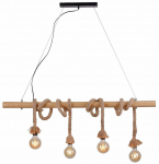 Valgusti lagi Paul Neuhaus Rope, E27, 4 x 15 W, must v.