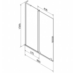 Vannisein Mexen Velar L, 80 cm x 150 cm, must v./l&auml;bipaistev