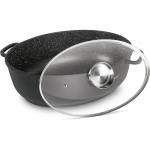 Kastrul Lamart Oval LT1309, 26.5 cm, 8 l, must v.