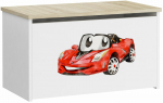 M&auml;nguasjade kast, esemete hoidmiseks ADRK Daria Red Car, valge v./punane v., 40 x 73 x 42 cm