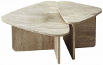Kohvilaudade komplekt Kalune Design Ballare, travertine v., 40 - 60 cm x 90 cm x 35 - 40 cm, 2 tk